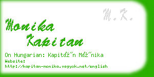 monika kapitan business card